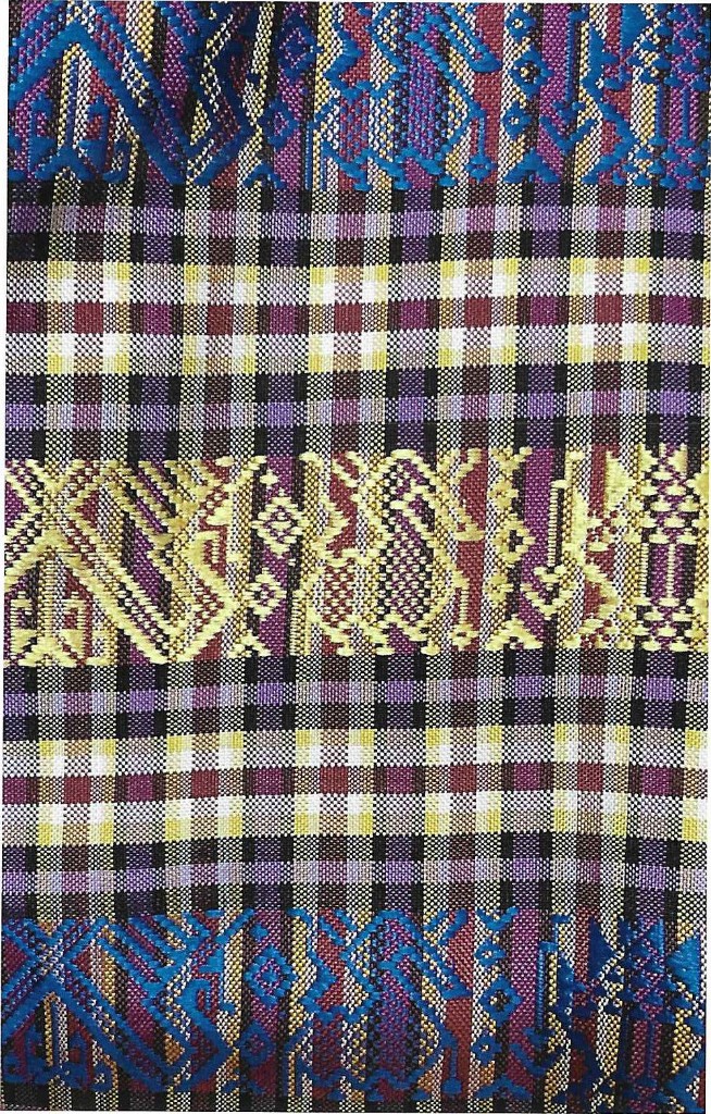 ผ้าขาวม้าเล็ก ชิดลายสิงห์ ลายนาคและลายปราสาทผึ้ง